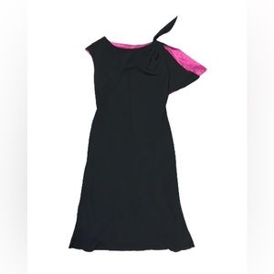 Citrine Black Dress Asymmetrical Hot Pink Dress Size 4 Canada